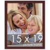 PosterPalooza | Classic Modern Brown Picture Frame - UV Acrylic, Foam Board Backing, Hanging Hardware - 3 of 4