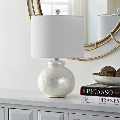 Arc Adjustable Ivory Seashell Mosaic Table Lamp