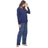 Casual Nights Women's Jersey Knit Long-Sleeve Top and Soft Flannel Bottom Pajama Set - 3 of 4
