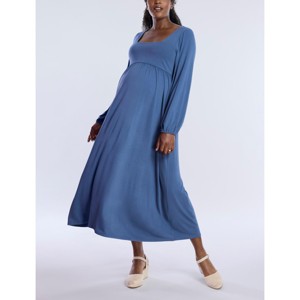 Women's Long Sleeve Empire Waist Maxi Dress | Motherhood Maternity - 1 of 4