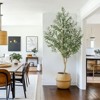 5/6/7ft Faux Olive Tree, Fake Potted Olive Silk Tree with Planter, Natural Olive Branch, Artificial Tree for Home House Office Decor Indoor - 2 of 4