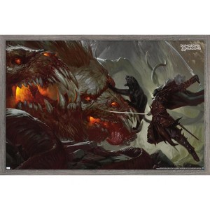 Trends International Dungeons and Dragons - Drizzt vs Demogorgon Framed Wall Poster Prints - 1 of 4