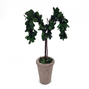 Modern Home 13" Real Preserved Boxwood Monogram Letters w/Terra Cotta Pot - 1 of 3