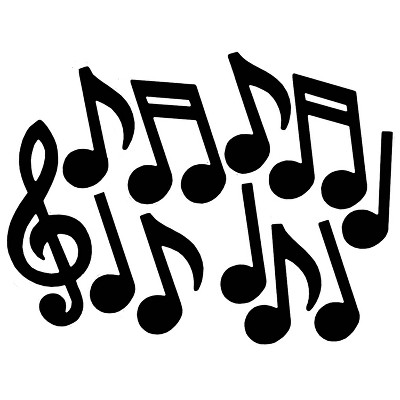 Beistle 12" - 21" Musical Note Silhouettes; Black 36/Pack 55295