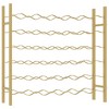 vidaXL Wine Rack for 36 Bottles Gold Metal - 2 of 4
