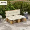 Outsunny 2 Seater Pallet Cushions Outdoor 3.9 in. Thick Replacement Cushions with Tufted Design for Garden, Patio - 2 of 4
