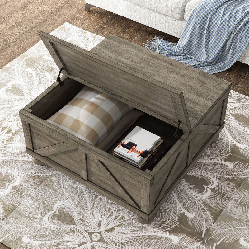 Pershins Farmhouse Square Coffee Table with Storage - HOMES: Inside + Out, 3 of 13