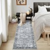 Machine Washable Runner Rug 2x6 Distressed Vintage Rug for Hallway Non Slip Soft Traditional Medallion Carpet Runner for Entryway Kitchen Laundry - 2 of 4