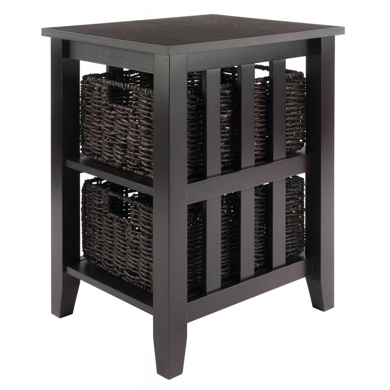 Morris Side Table with Baskets Espresso/Chocolate - Winsome, 5 of 9
