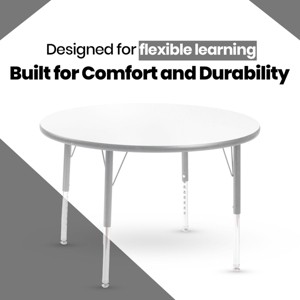 Round Activity Table 36" Gray Edge - 1 of 3