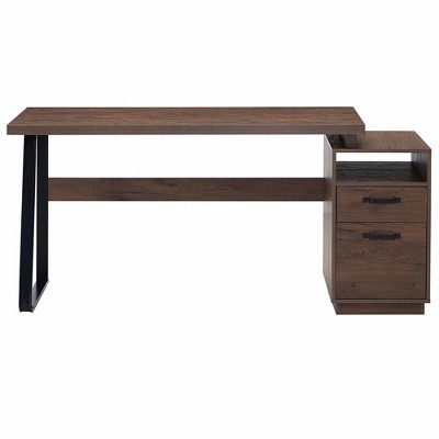 Home Office Writing Desk with 2 Drawers, 65 Inch Study Table Computer Desk Study Writing Table for Bedroom, Home Office Work Space Decoration