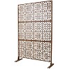 CAVINAS Patio Decorative Screen Metal Fence Privacy Screen with Hollow Geometric Pattern for Outside and Garden, 76" H×48" W - 3 of 4