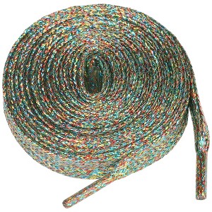Allegra K Women's Halloween Metallic Glitter Sparkling Flat Colorful Shoelaces 1 Pair - 1 of 4