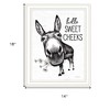 HomeRoots Hello Sweet Cheeks Donkey White Framed Print Bathroom Wall Art - 3 of 3