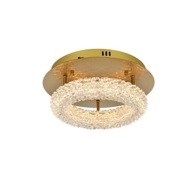 Elegant Lighting Bowen 1 - Light Flush Mount in  Satin Gold