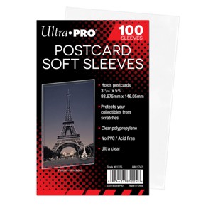Ultra PRO 3-11/16" x 5-3/4" Postcard Soft Sleeves (100ct) - 1 of 1