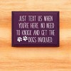 Slickblue Rustic Dog Warning Sign, Solid Knotty Pine Wood, 9x12 Wall Art, Entryway Humor Style - 3 of 3