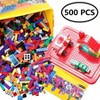 Building Bricks 568 Pieces, Classic Blocks with Wheels, Door, Window, Compatible Bulk Blocks, Storage Box Baseplate - 2 of 4