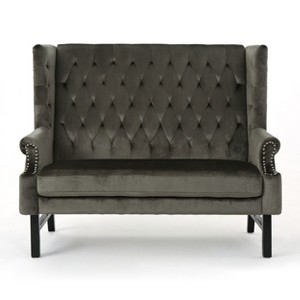 Nolie High Back Loveseat Gray - Christopher Knight Home