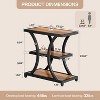 Tribesigns 3-Tier End Table with Storage, with Geometric Metal Design, Industrial Nightstand for Living Room, Bedroom - 2 of 4