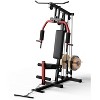 Home Gym Machine with Leg Press & Pulley System, Exercise Equipment for Full Body Strength Training, Fits Weight Plates(No Include) - 3 of 4