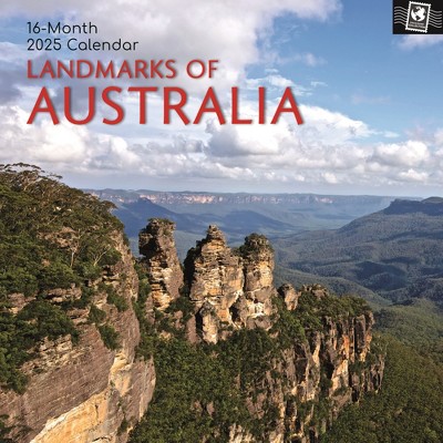 The Gifted Stationery 2025 Square Wall Calendar, Landmarks Of Australia