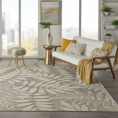 Nourison Aloha Natural Floral Leaf Outdoor Area Rug