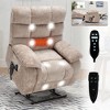 Oversized Power Lift Recliner Chair with Heat & Massage, Dual Motor, Infinite Positions, Heavy Duty Chenille Electric Recliner for Elderly - 3 of 4