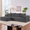 Mjkone 113''Minimalist 2-Piece Corduroy Modular Chaise Sectional Sofa Deep Seat,L-Shaped Upholstered Couch With Chaise - 4 of 4