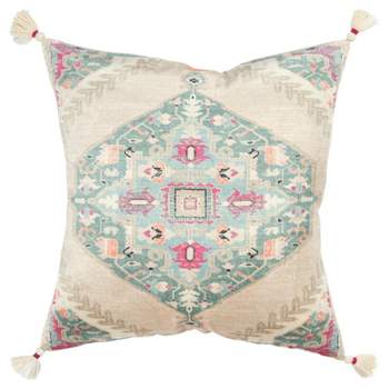 Medallion Decorative Filled Oversize Throw Pillow Pink - Rizzy Home