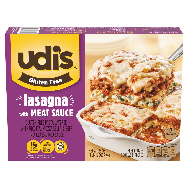 Udi&#39;s Gluten Free Frozen Lasagna with Meat Sauce - 28oz, 1 of 5