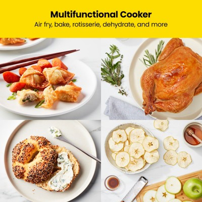Chefman Black Stainless Steel 10 Qt Digital Air Fryer with Rotisserie