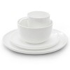 Meritage Rimmed Coupe 16 Piece Round Bone China Dinnerware Set in White - 2 of 4
