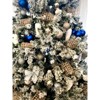 Northlight 12ct Shatterproof Matte Christmas Ball Tree Ornament Set 4" - Royal Blue - 4 of 4