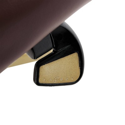 Brown Bonded Leather Ergonomic Executive Office Chair with Lumbar Support
