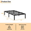 Bed Frame, Heavy Duty Metal Platform Bed, 1000LBS Capacity, Noise-Free, Anti-Sliding Slats - 3 of 4