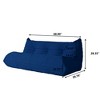 WJShome 69 INCH Lazy Floor Sofa Couch, Teddy Velvet Mohair Fireside Corner Bean Bag Chairs for Adults,Blue - 3 of 4