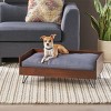 Modern Design Pet Bed, Dog Bed With Water-Resistant Cushion, Pet Bedding With 29.5''Wx17.75''D-Cuddlewood - 2 of 4