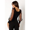 Petal and Pup Wesson Sheer Sleeve Top - Black 6 - 3 of 4
