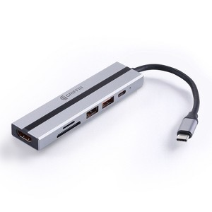 Griffin 6-in-1 USB-C 4K Multi Hub with 100W PD, HDMI, USB-A, SD/TF Card Readers - 1 of 4