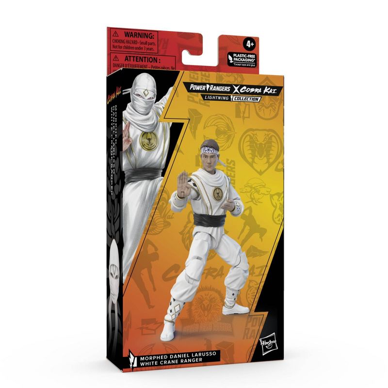 Power Rangers Lightning Collection Mighty Morphin X Cobra Kai Daniel LaRusso Morphed White Crane Ranger Action Figure (Target Exclusive), 3 of 15