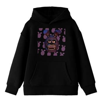Five Nights At Freddy's Bonnie Head Long Sleeve Black Youth Hooded Sweatshirt
