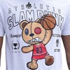 Slickblue Men's Bear Embroidery Short Sleeve T-shirt, Soft Stretch, Casual Tee, Street Style, White/Aqua, Size M-2XL - 2 of 4