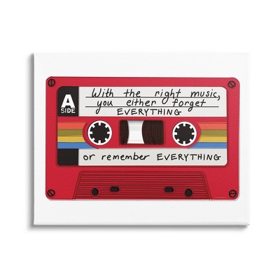Stupell Industries With The Right Music Vintage Cassette Canvas Wall Art