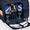 Picnic Time Softsided Cooler Picnic Basket Blue/Black: Modern Picnic Bag, Navy, Polyester, Zipper Closure, Lifetime Warranty - 2 of 4