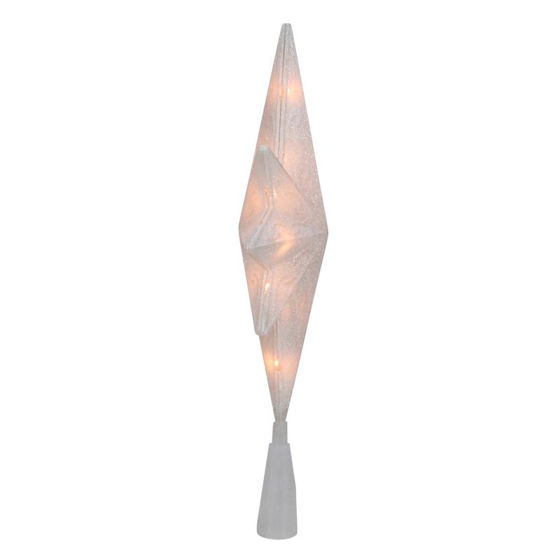 Northlight 11" Lighted Frosted Clear and Rose Gold Bethlehem Star Christmas Tree Topper - Clear Lights, 3 of 4