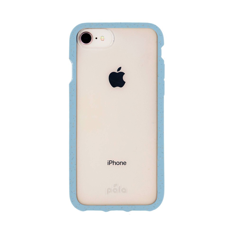 Pela Apple iPhone SE (2nd gen)/8/7/6s/6 Eco-Friendly Clear Purist Protection Ridge Case - Blue (Phone Case Lot)