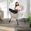 Lazy Chair with Ottoman, Lazy boy Chairs Armchair Accent Comfy Modern with Side Pocket, Folding Footrest Stool Set - 2 of 4