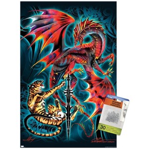 Trends International Ruth Thompson - Dragonblade Tigerblade Unframed Wall Poster Prints - 1 of 4