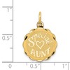 Black Bow Jewelry 14k Yellow Gold Special Aunt Disc Charm or Pendant, 16mm - 4 of 4